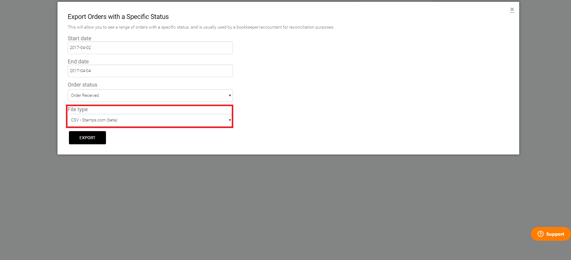 How To Export a CSV for Use with Support Center