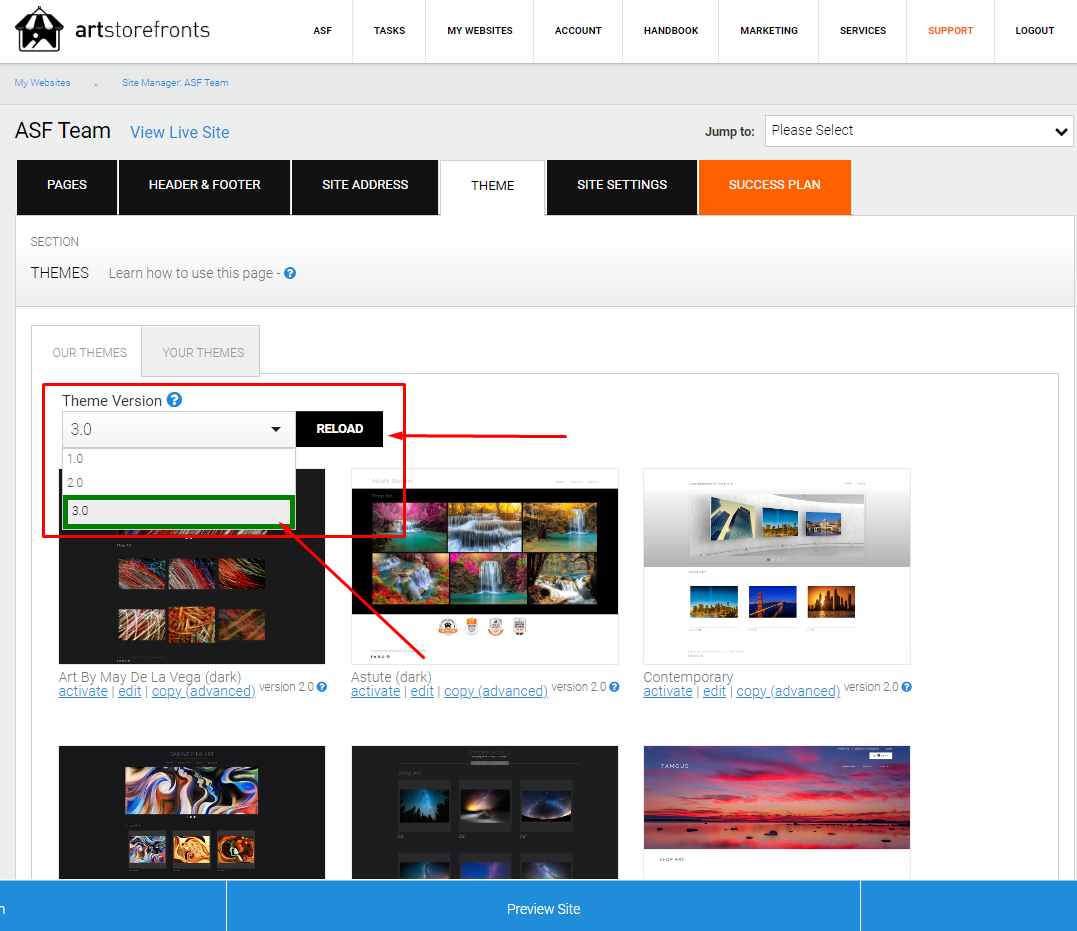 How To: Select A Theme for Your Website – Support Center