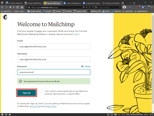 Create A MailChimp Account Support Center   Mceclip3 